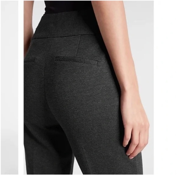 NEW Express Columnist High Waisted Knit Pull-On Gray Bootcut Pant - Picture 3 of 4